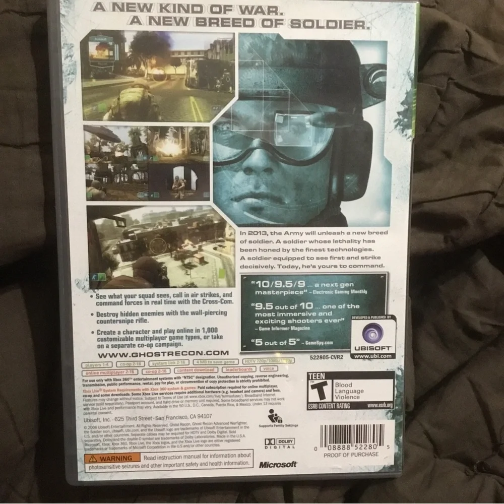 Tom Clancy's Ghost Recon: Advanced Warfighter 2 (Microsoft Xbox 360, 2007)‎ CIB